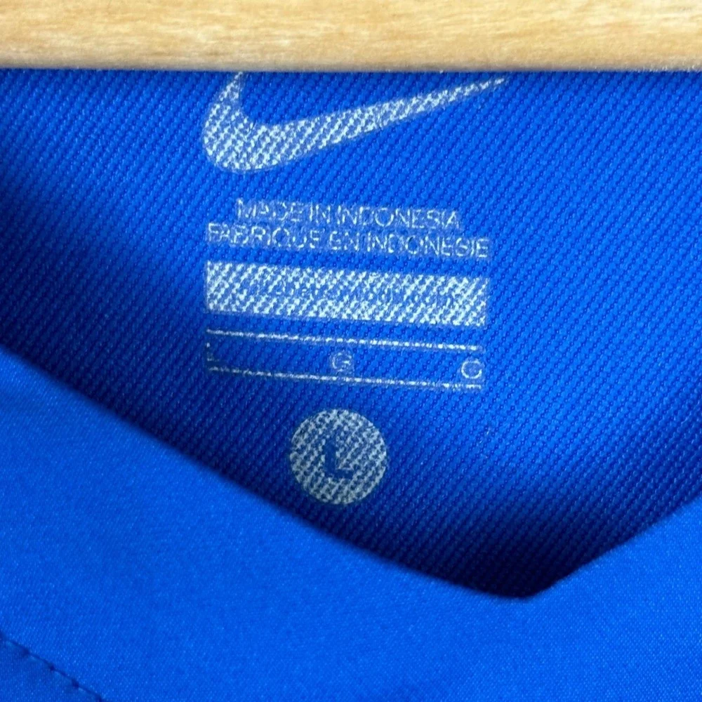 Nike Boise State Broncos Men Blue V-Neck Sideline‎ Windshirt Pullover Large